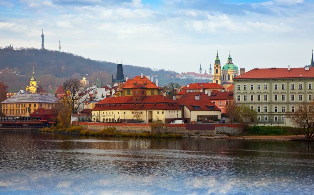 Prague Vltava riverside