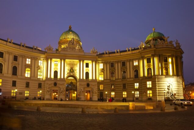 Hofburg Palace Vienna at night