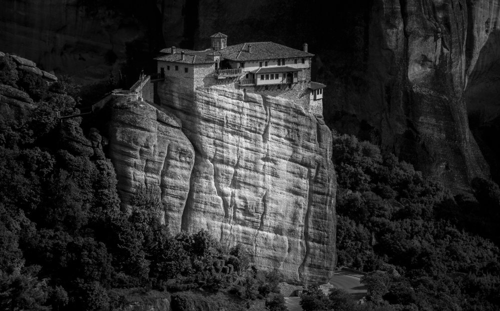 Biara Meteora di atas batu tinggi, Greece